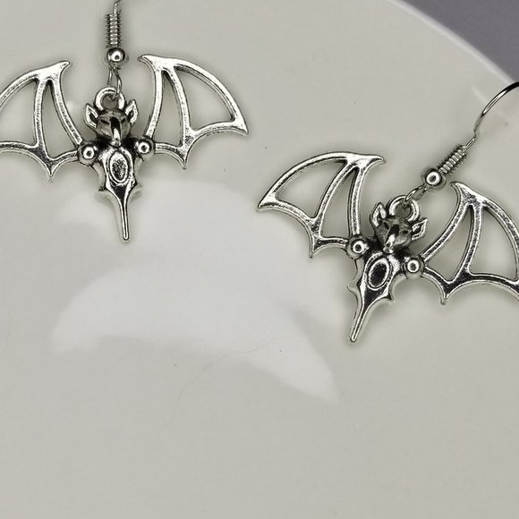 Spooky Halloween Bat Earrings - Picture 3 of 3